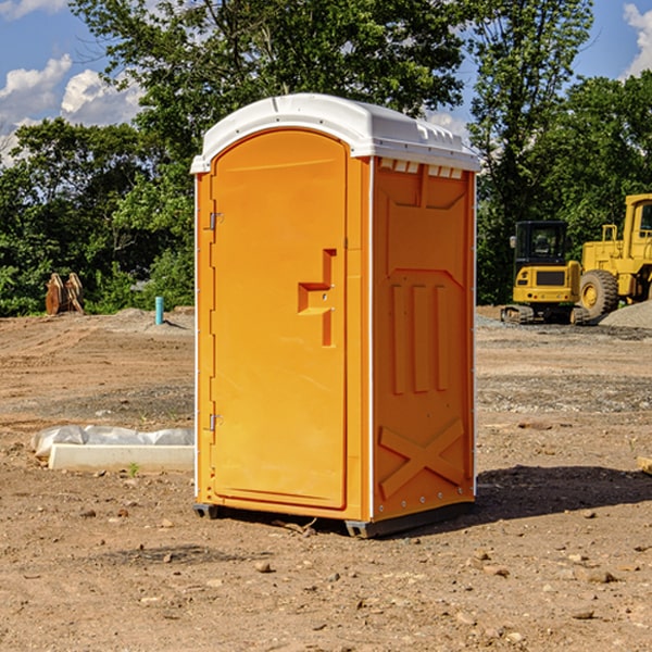 how often are the porta potties cleaned and serviced during a rental period in Curran